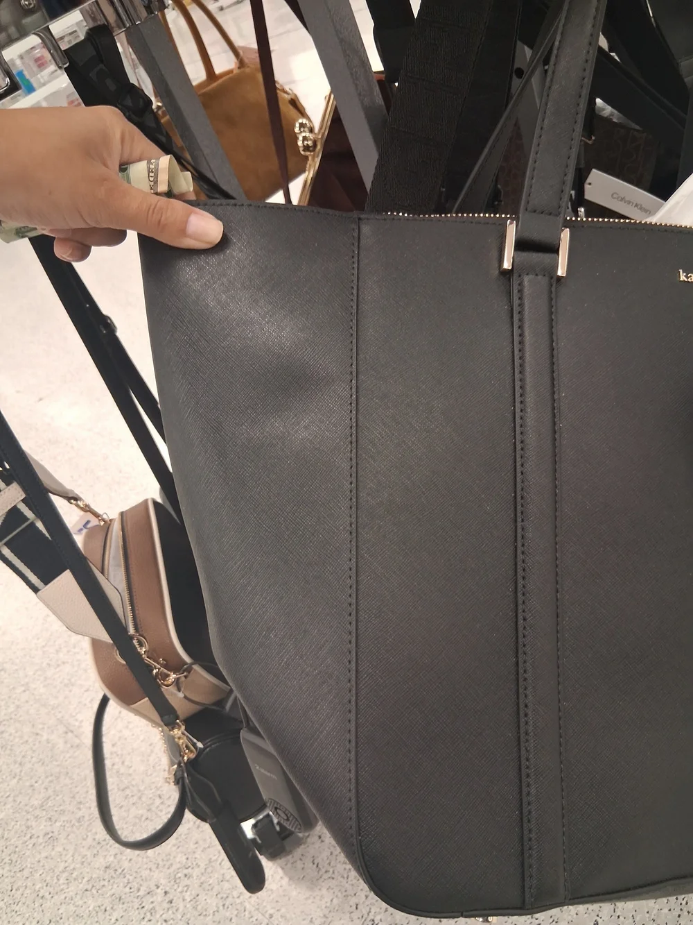 kate spade Black Saffiano Leather Laptop Tote